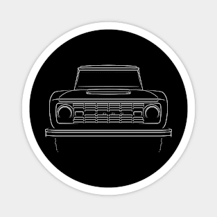 front/profile Ford Bronco - stencil, white Magnet